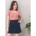 Double Breasted Denim Skirt